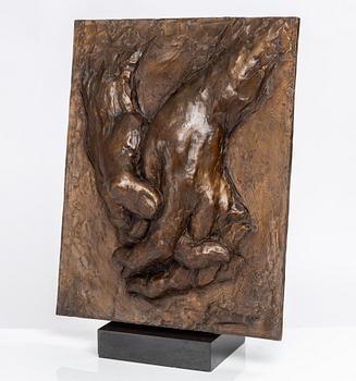 Gudmar Olovson, relief/sculpture. Signed. Numbered. Foundry mark. Bronze, total height 80 cm, length 58.5 cm.