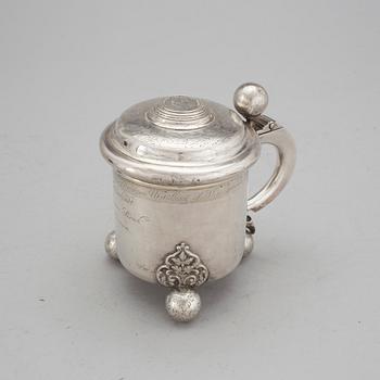 STOP, barockstil, silver. CG Hallberg, Stockholm 1895. Carl Robert Lamms hederspris vid SSF:s utställning. Vikt ca 400 g.