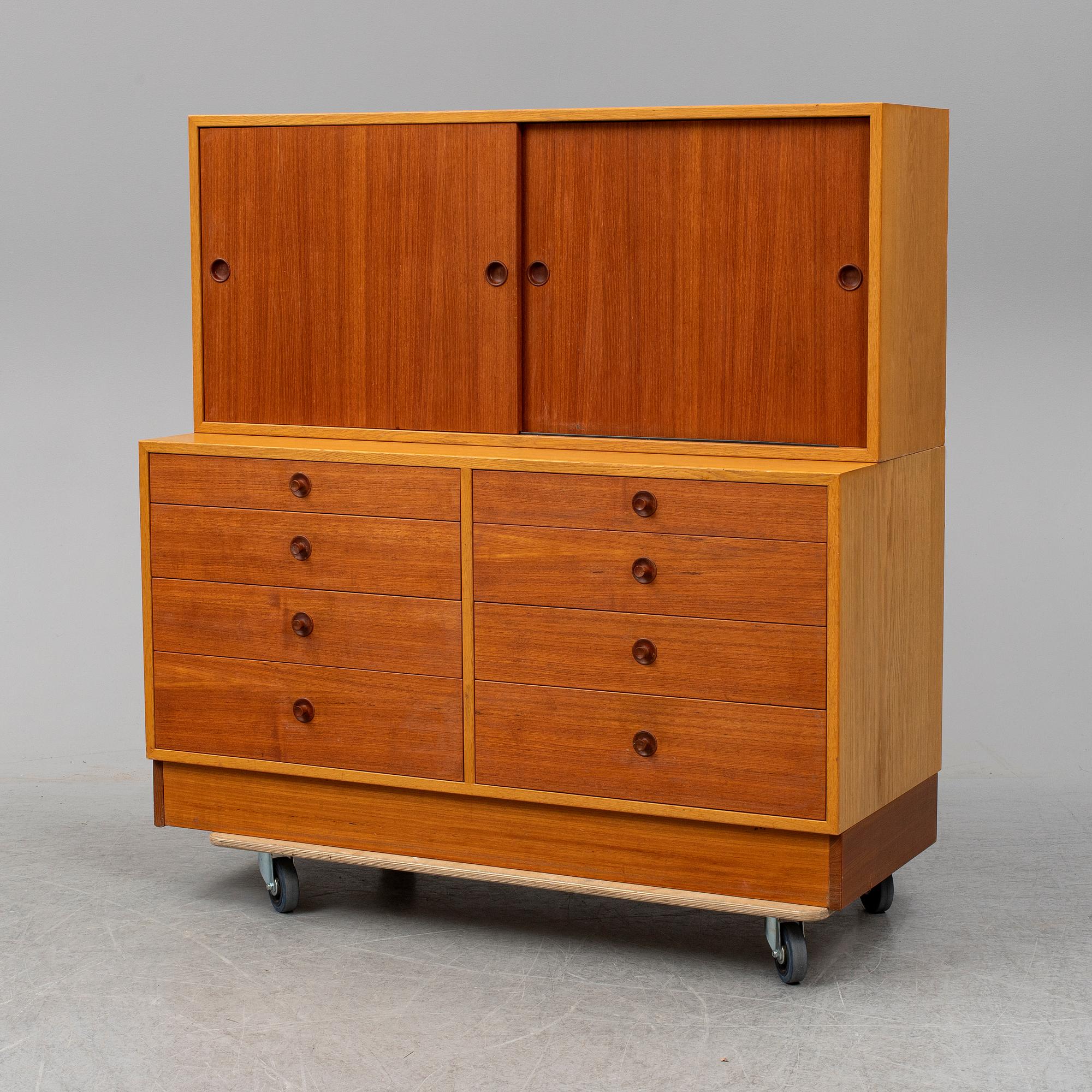 BØRGE MOGENSEN, an'Öresund' two-piece cabinet, Karl Andersson & Söner, 1960's/70's.