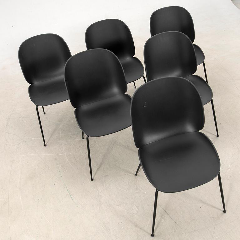 GamFratesi, chairs 6 pcs, "Beetle Dining Chair" for Gubi. Denmark 21st century.