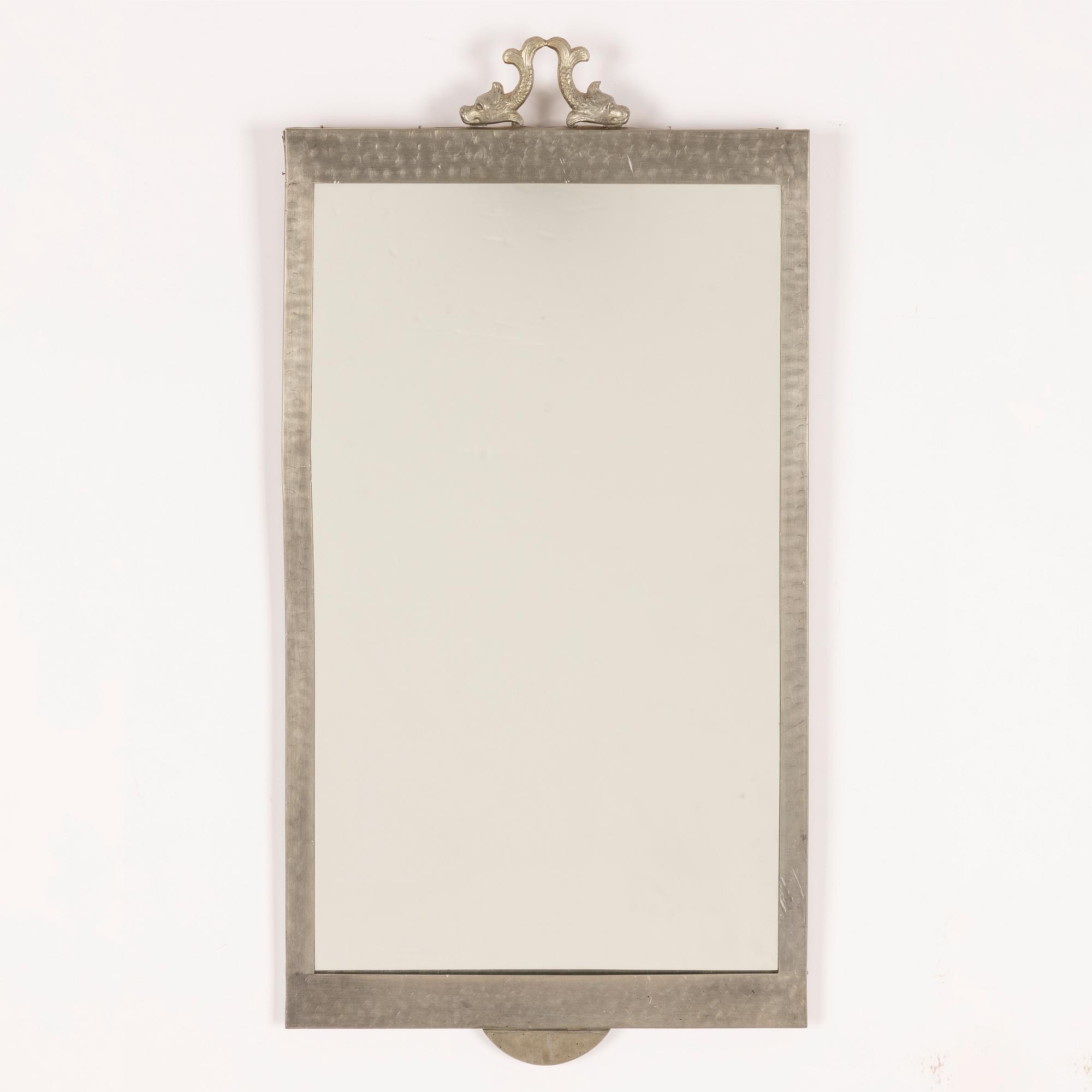 A pewter mirror, Swedish Grace, 1920s/30s.