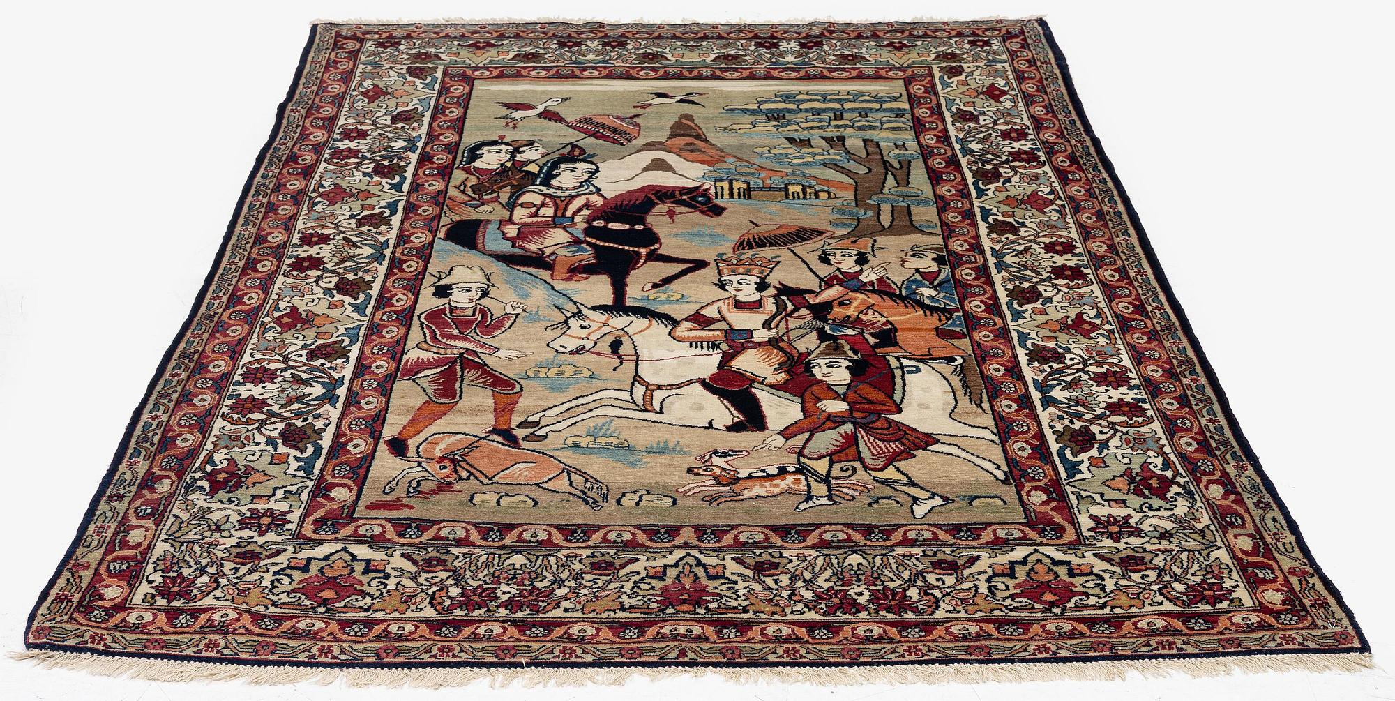 Matta, antik Kirman Laver, södra Persien, ca 210 x 136 cm.
