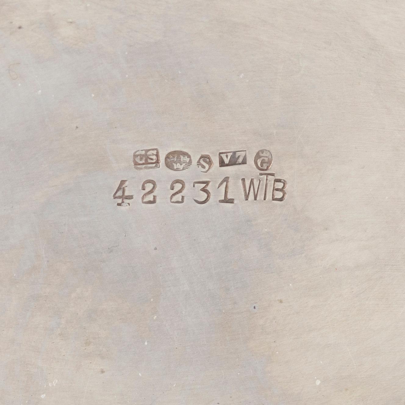 Kaffeserivs, 3 delar, silver, Wilhelm T. Binder, Tyskland, 1900-tal.