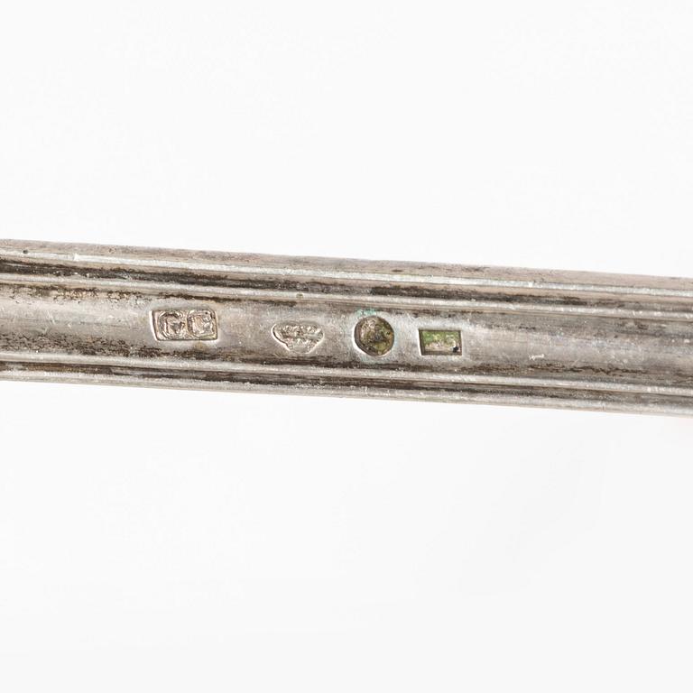 four silver serving utensils, Sweden, including Wilhelm smedberg, Karlstad, 1800.