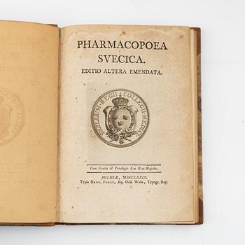 Three Swedish pharmacopoeiae of the 18th century.