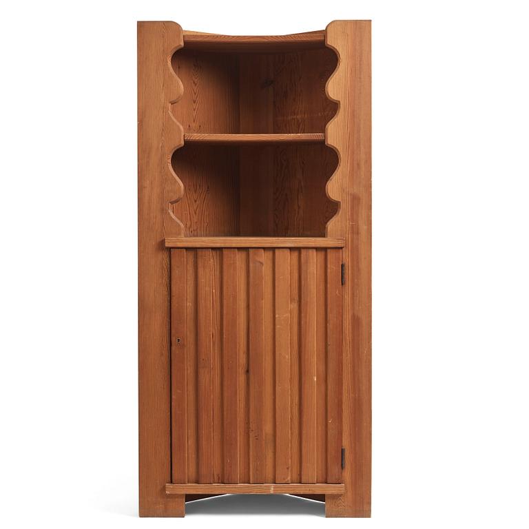 Axel Einar Hjorth, an "Utö" stained pine corner cabinet, Nordiska Kompaniet 1930s.