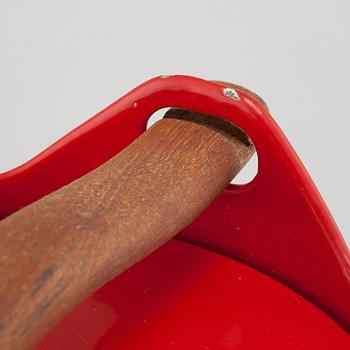 TIMO SARPANEVA, an enamel casserole pot for W Rosenlew & Co, Pori, Finland.