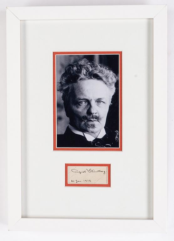 August Strindberg, autograph, dated 21 Jan, 1912.