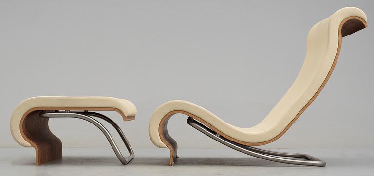 A Jørn Utzon 'Aurora' lounge chair, by Trio Line, Denmark,