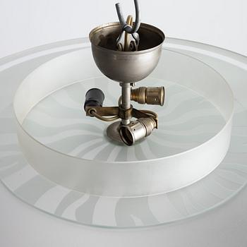 Simon Gate, a ceiling lamp, model "GD 668", Orrefors, 1930s.