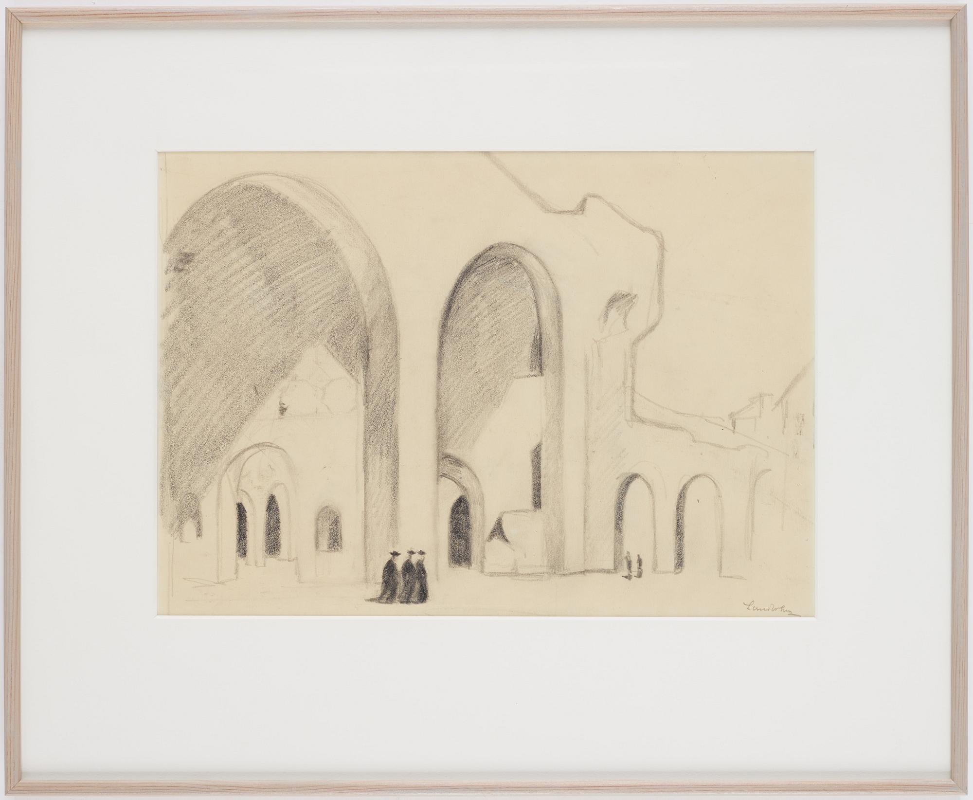 SIXTEN LUNDBOHM, pencil. Signed.