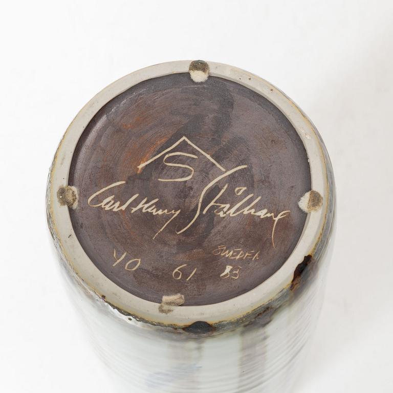 Carl-Harry Stålhane, vaser, 2 st och skål, stengods, Designhuset, Lidköping.