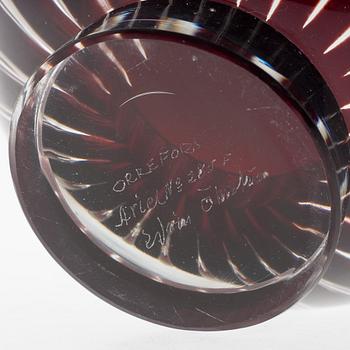 EDVIN ÖHRSTRÖM, skål av glas, Orrefors 1956, Ariel. Tidigare i Birgitta Crafoord Collection.