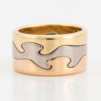 A Georg Jensen Fusion ring, 18K gold in three colours, Nina Koppel.