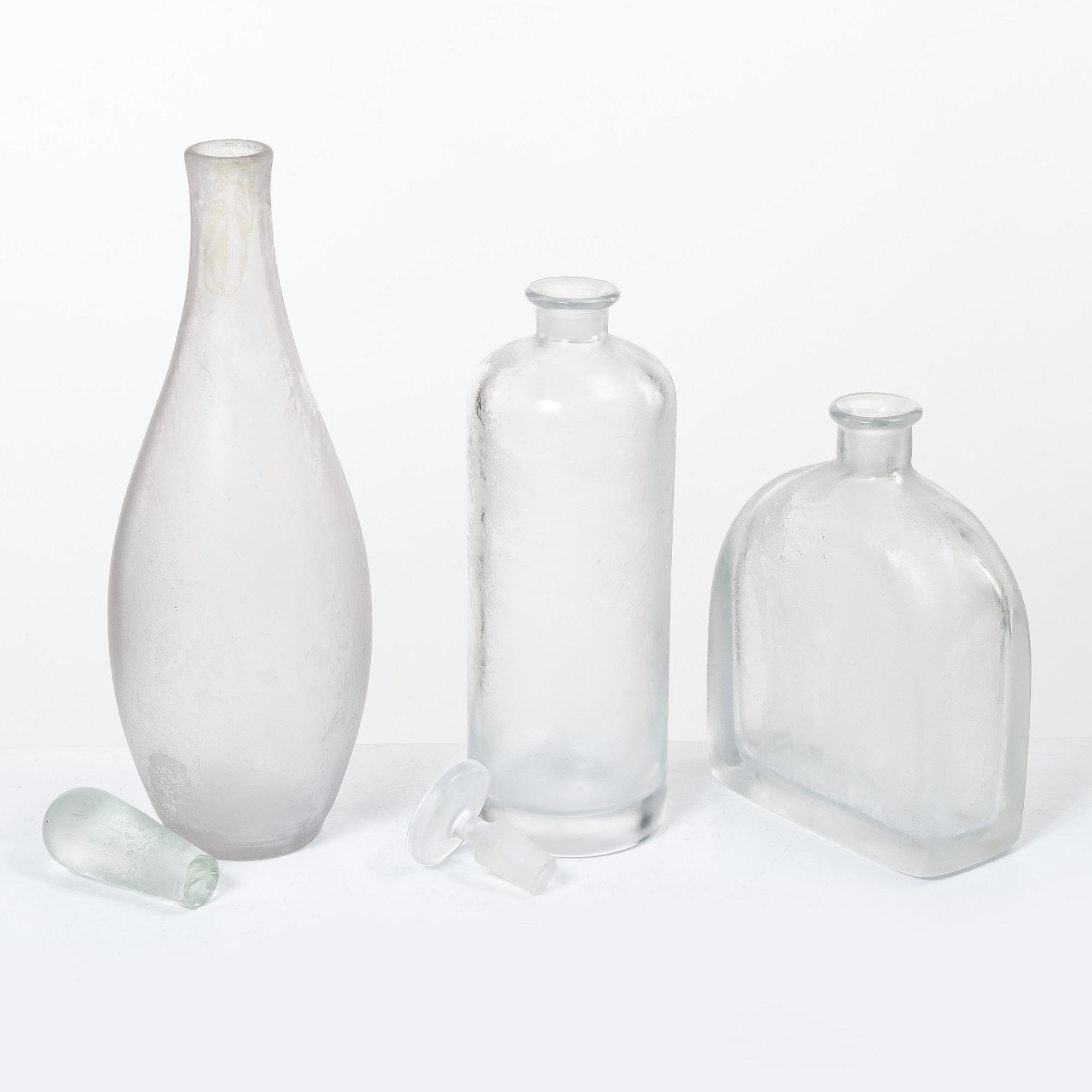Vicke Lindstrand, servisdelar, 26st, glas, "Iced", Orrefors.