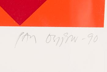 PAUL OSIPOW, serigrafi, signerad, daterad -90 och numrerad 38/100.
