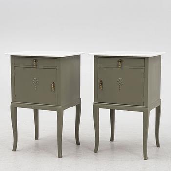 Sängbord, ett par, 1900-talets första hälft.