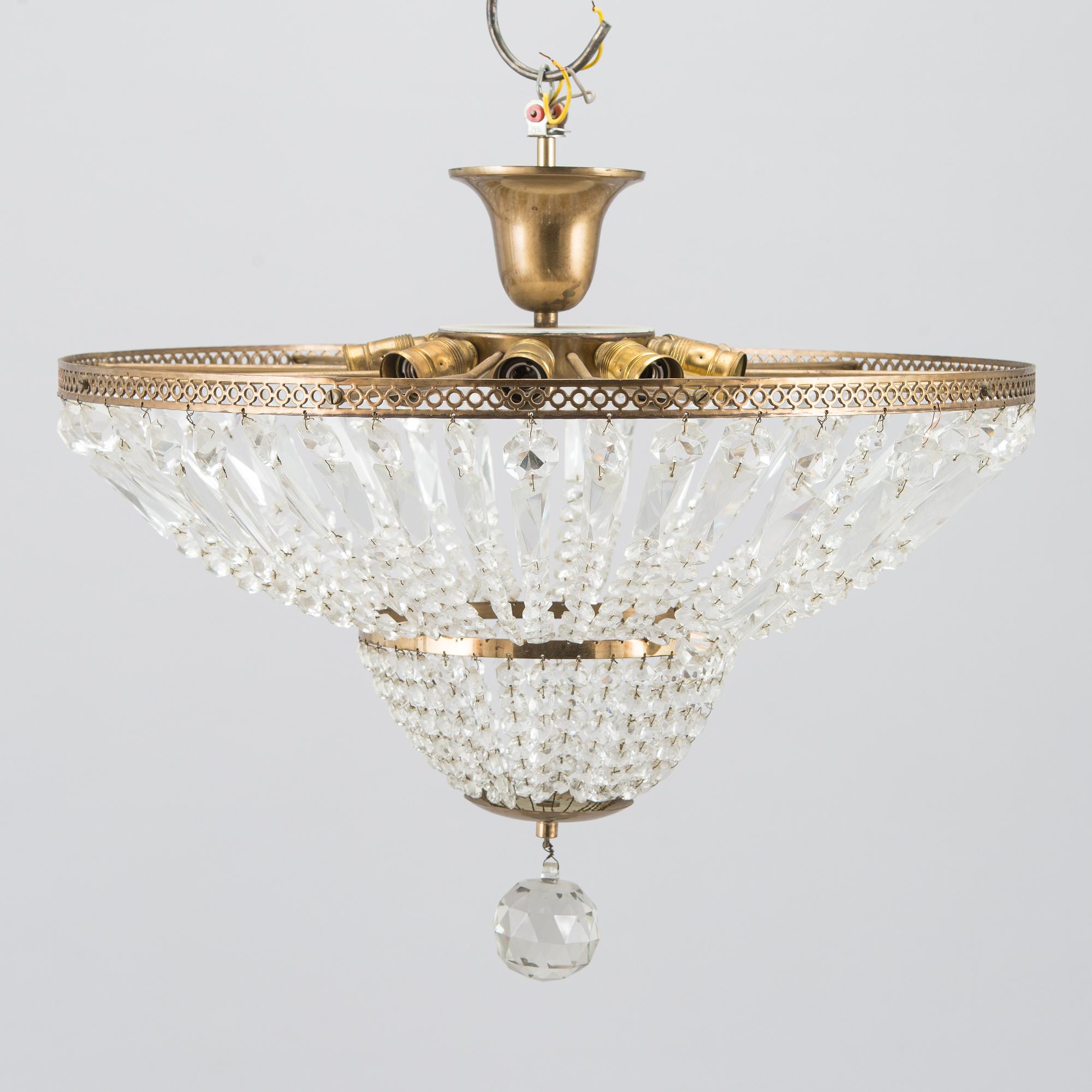 Chandelier, later half of the 20th century.