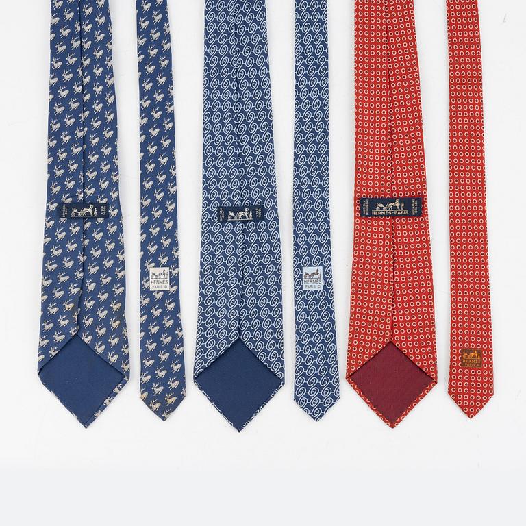 Hermès, three ties.