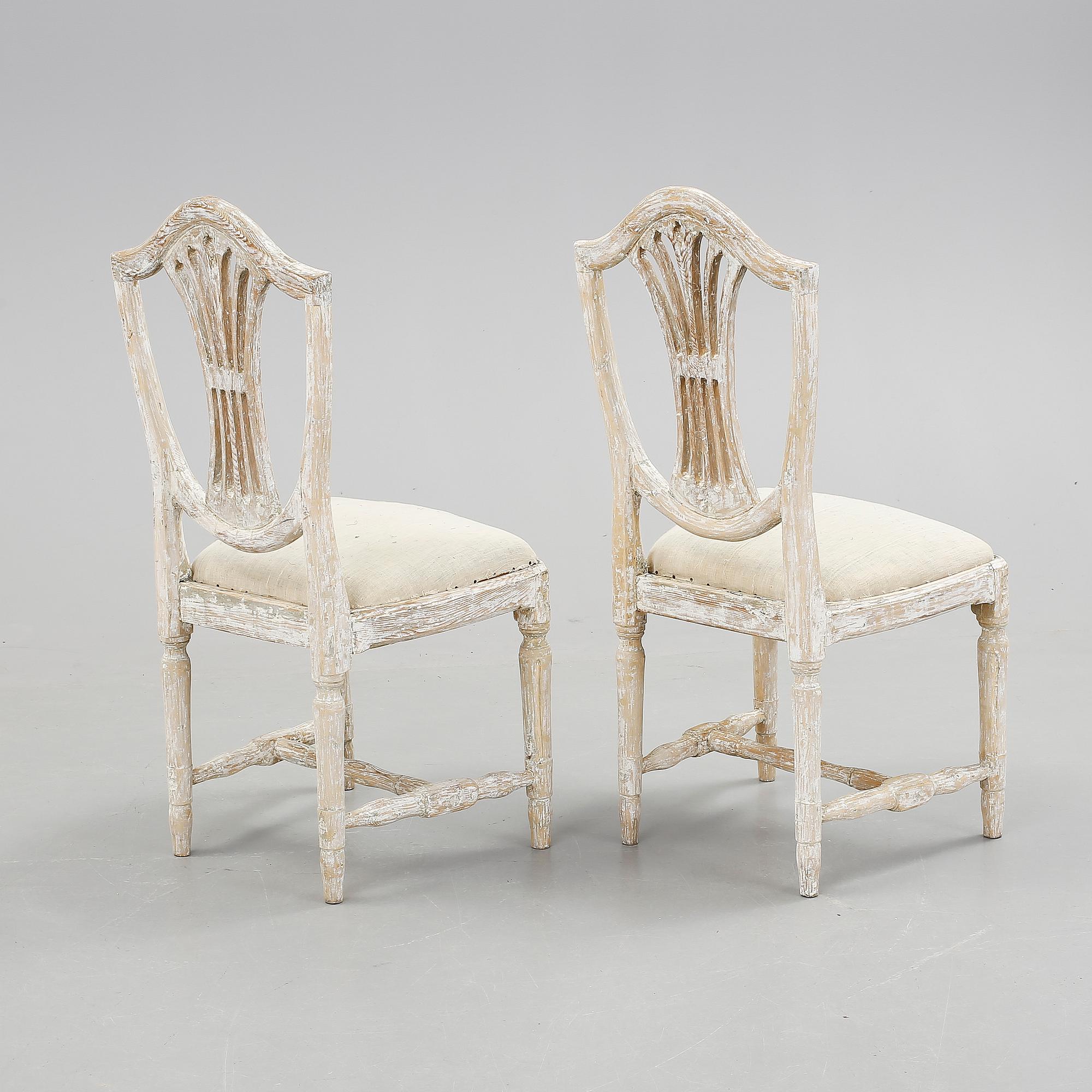 STOLAR, ett par, Gustavianska, 1700-talets slut.