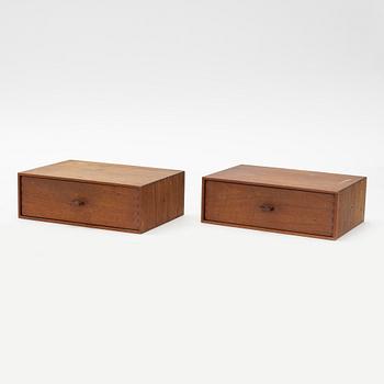 Uno & Östen Kristansson, a set of four modular cabinets from Luxus, second half of the 20th Century.