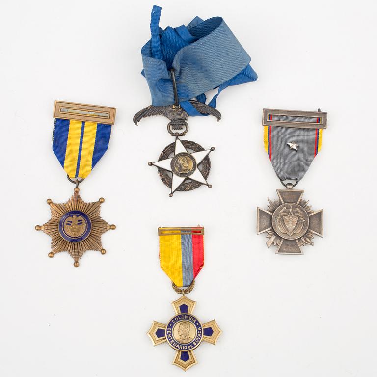 MEDALJER, 4 st, Colombia resp Chile.