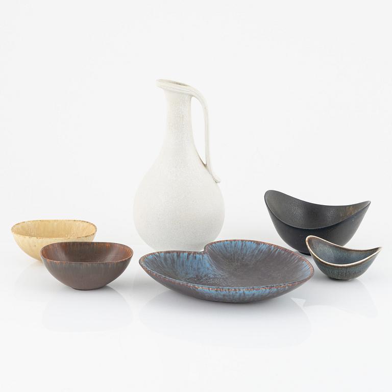 Stoneware, 6 pieces, Gunnar Nylund and Carl-Harry Stålhane, Rörstrand.