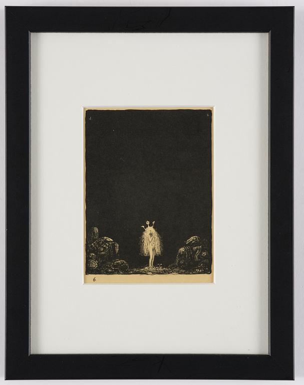 John Bauer, "Troll", de kompletta 10 osignerade litografierna ur sviten.