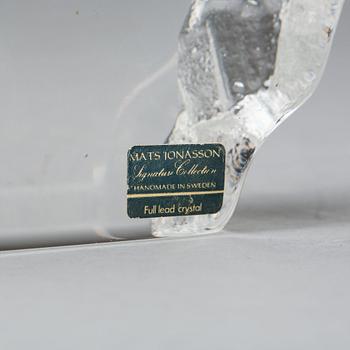 SKULPTUR, glas, Mats Jonasson, Målerås, signerad och numrerad 426/975.