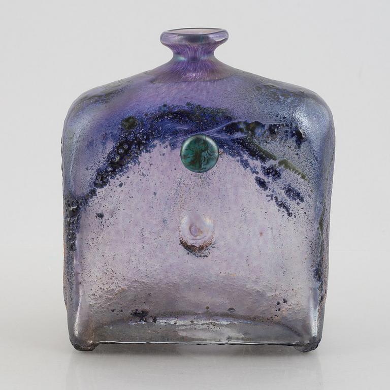 Bertil Vallien, vase/bottle, glass, Boda, unique.