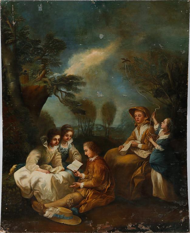 OKÄND KONSTNÄR, olja på duk, osignerad, 1700/1800-tal.