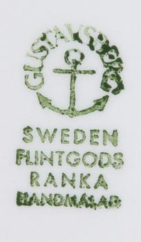 SERVISDELAR, ca 25 st, porslin, "Ranka", Stig Lindberg, Gustavsberg, 1942-1965.