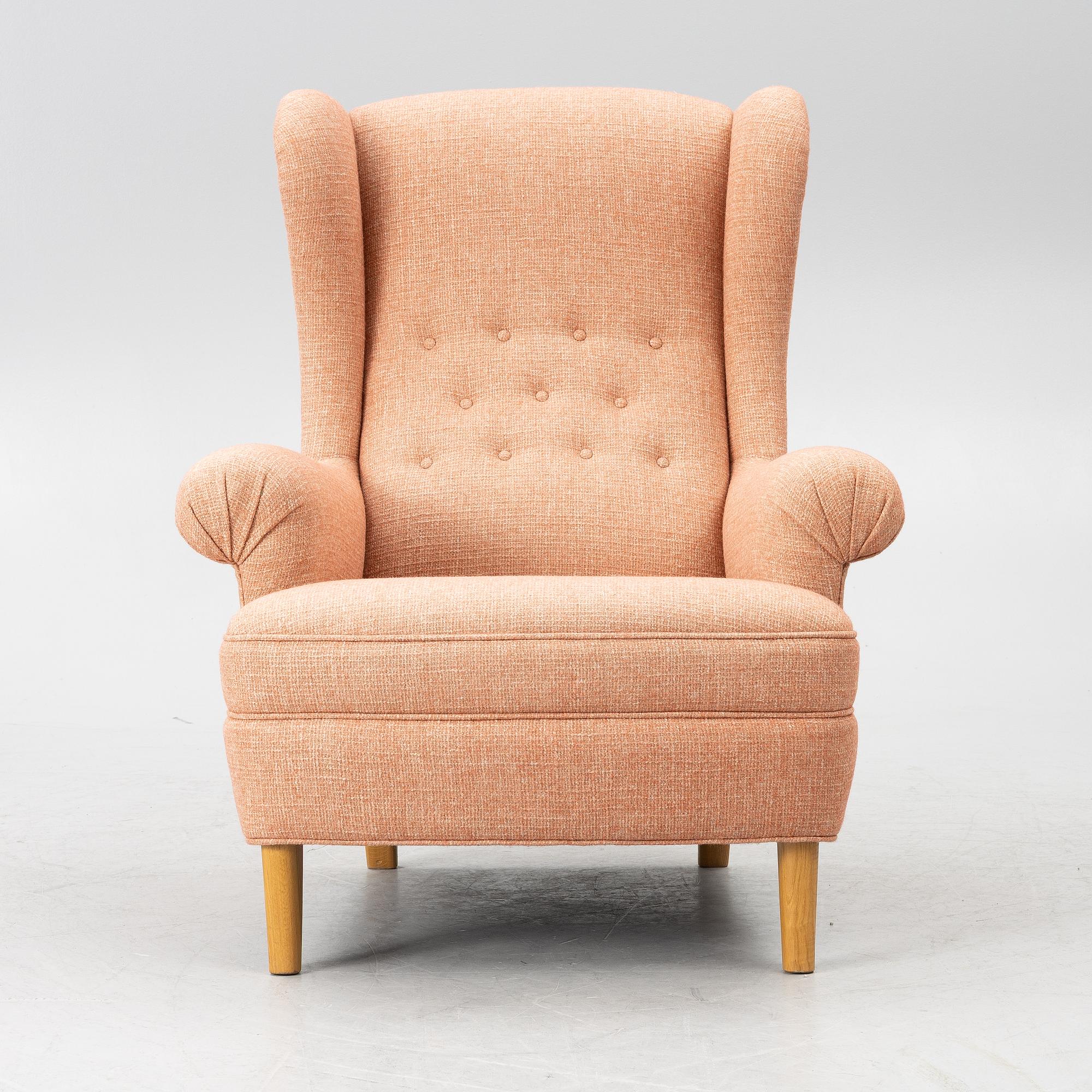 Carl Malmsten, Fåtölj, ”Häggbom”, O.H.Sjögren, Tranås 2021.