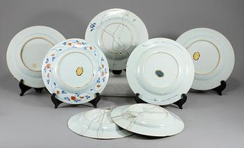TALLRIKAR, 12 st, porslin, Kina, 1700-tal.