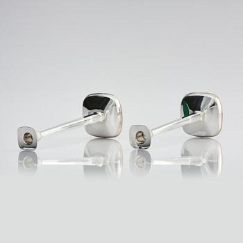 Sven-Arne Gillgren, a paif of silver candelsticks, design Sven-Arne Gillgren, company Guldsmedsaktiebolaget, Stockholm 1965.