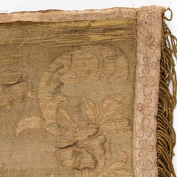 An Italian silk and metal Antependium, 18th century.