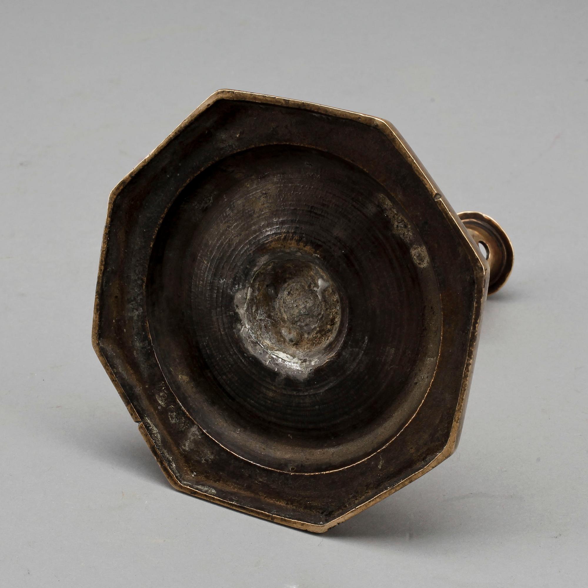 LJUSSTAKE, mässing, barock, 1700-tal.
