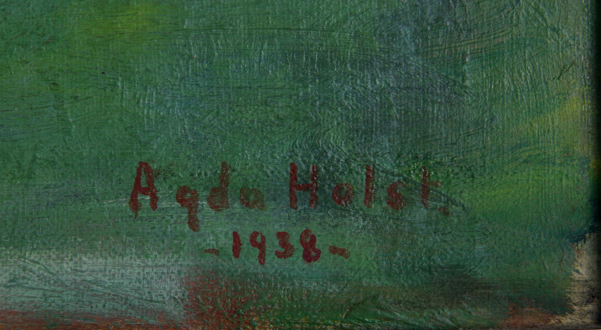 HOLST, AGDA, olja på pannå, sign o dat 1938.