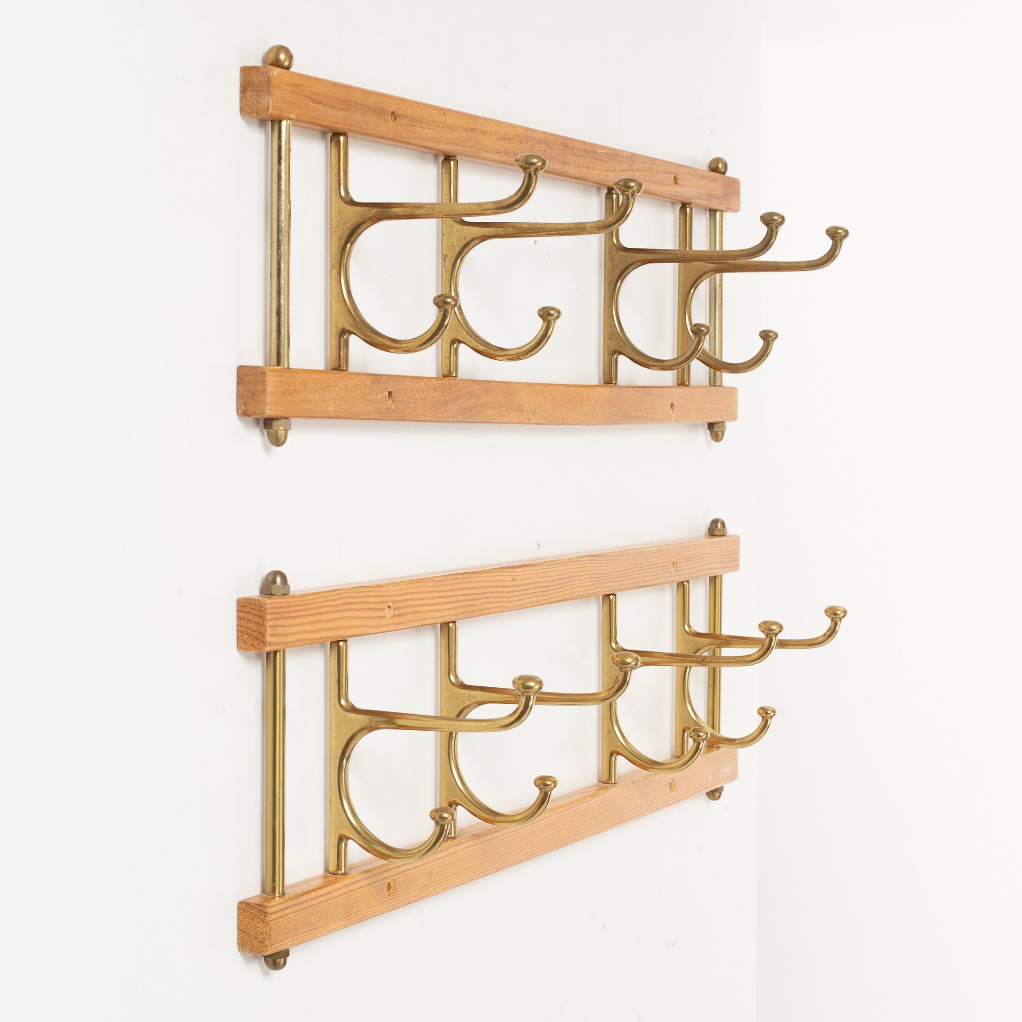 Two 'Dekorativ' clothes hangers, Skoglunds metallgjuteri, Anderstorp, 1950s/60s.