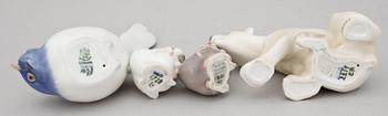 FIGURINER, 4 st, porslin, Bing & Gröndahl, Köpenhamn, Danmark, 1900-talets andra hälft.