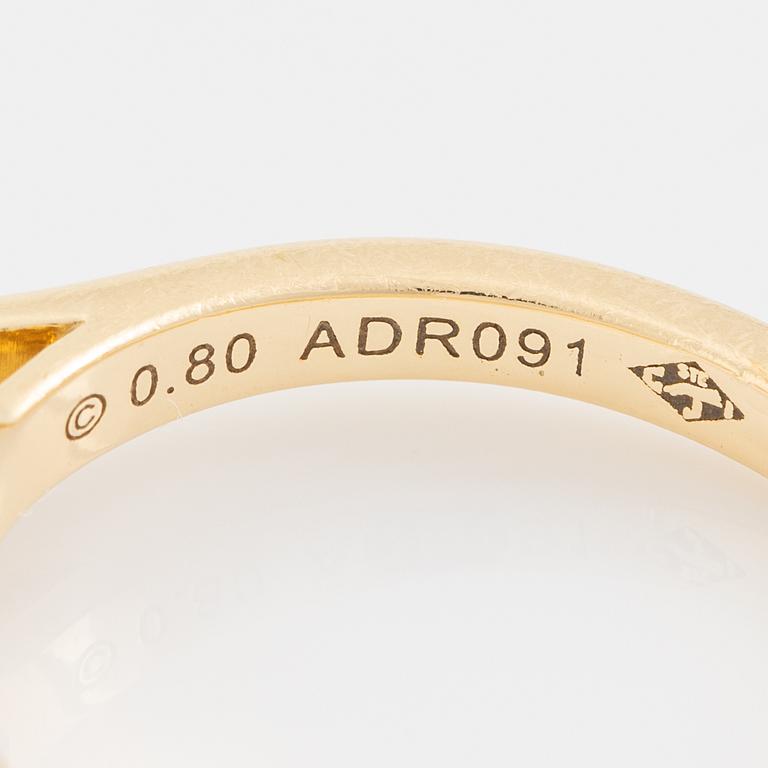 Cartier, ring solitär med briljantslipad diamant.