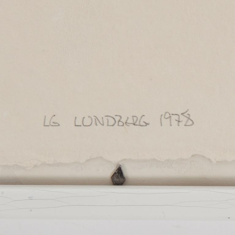 LG LUNDBERG, blandteknik på papper, signerad LG LUNDBERG och daterad 1978.