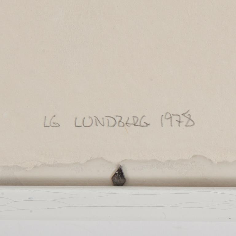 LG LUNDBERG, blandteknik på papper, signerad LG LUNDBERG och daterad 1978.