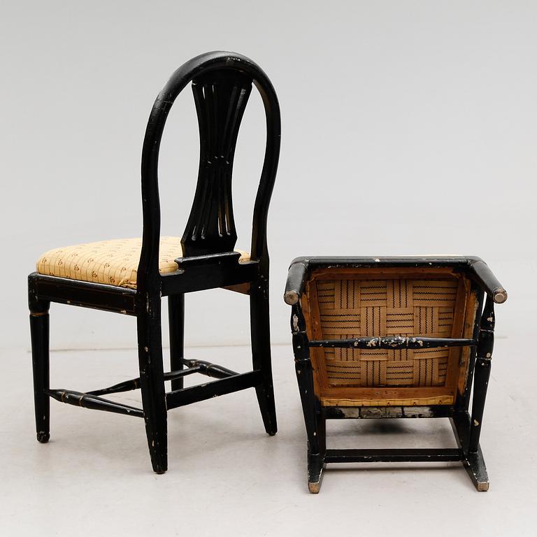 STOLAR, 3 st, sengustavianska, omkring år 1800.