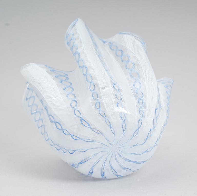 NÄSDUKSSKÅL, glas, Venini, märkt Venini, Murano, Italien.