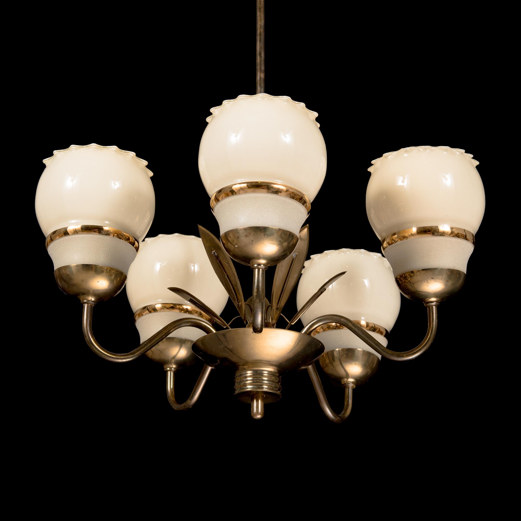 A mid 20th century '50612' chandelier Sievä for Idman Finland.