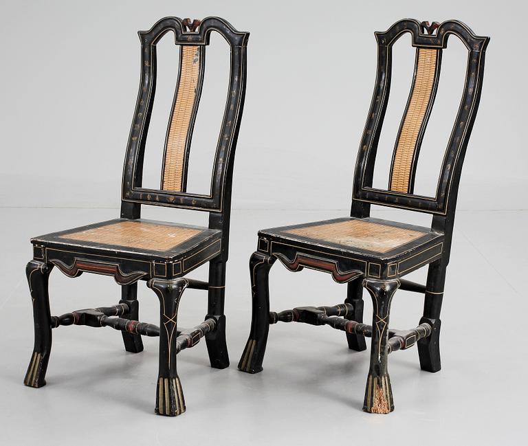 STOLAR, ett par, barock, 1700-tal.
