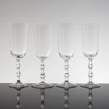 SIMON GATE, champagneglas, 12 st , "Salut", Orrefors Sandvik, 1900-tal.
