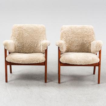 A pair of 1950s/60s easy chairs from Gärsnäs.