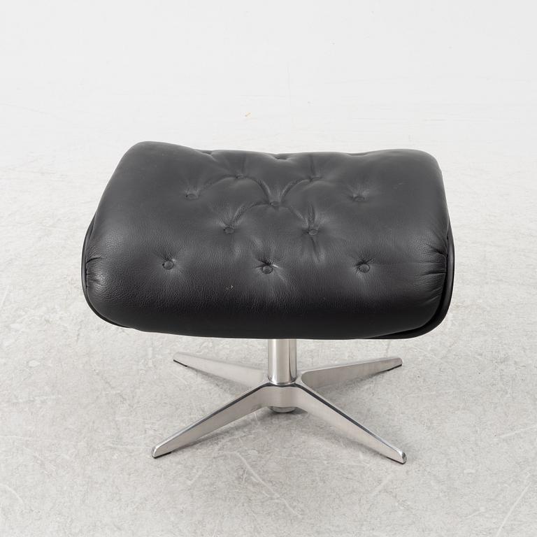 Hjort Knudsen, fåtölj och fotpall, Danmark.